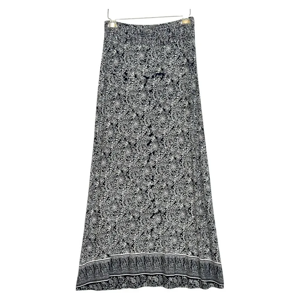 Cynthia Rowley Convertible Floral Maxi Skirt Dress S Boho Casual